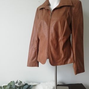 Kim Roger's Sz 8 Zip Up Brown Jacket